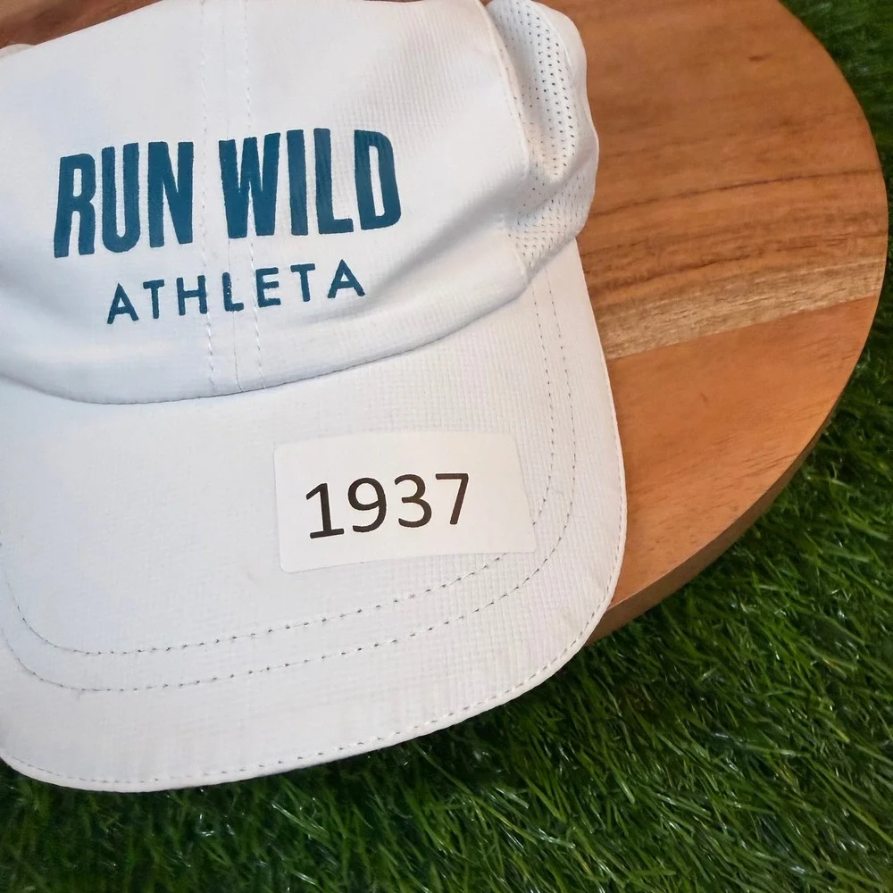 Athleta Run Wild White Running Hat Mesh Performance Adjustable‎ Cap Womens